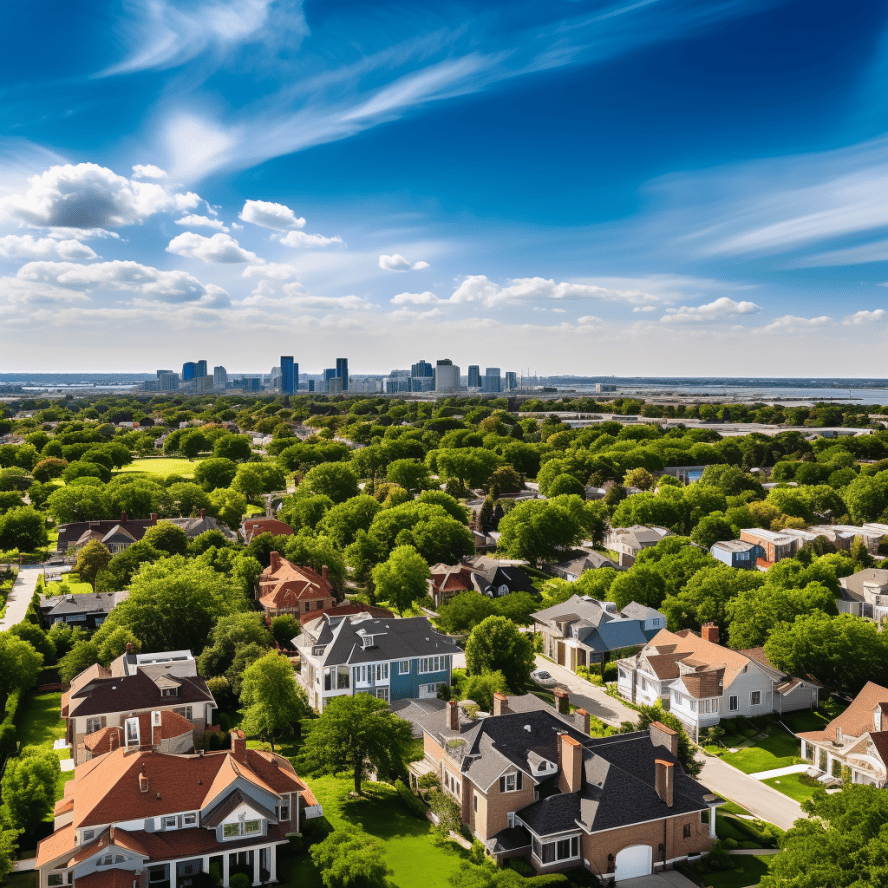 cash house buyers in Plano Texas - Panoramic view