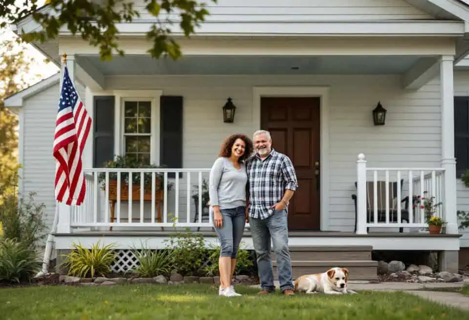 Happy Couple After Selling Their House in Garland to House Buyers USA